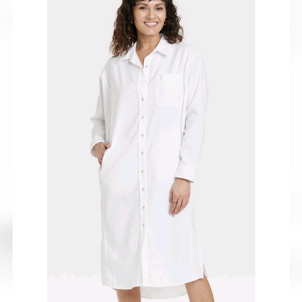 White button dress